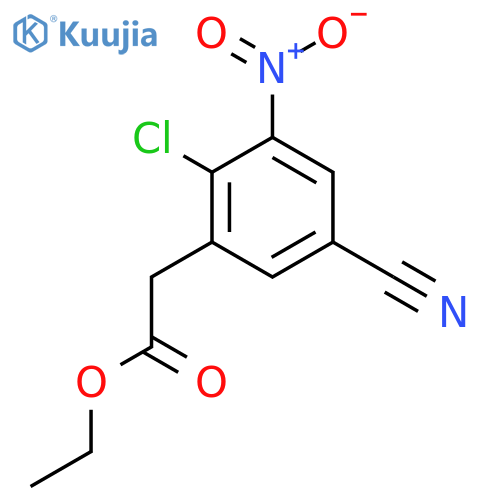 Ethyl 2-chloro-5-cyano-3-nitrophenylacetate structure