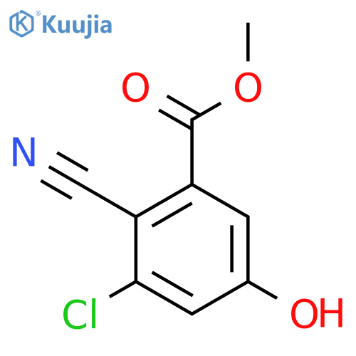 Methyl 3-chloro-2-cyano-5-hydroxybenzoate structure