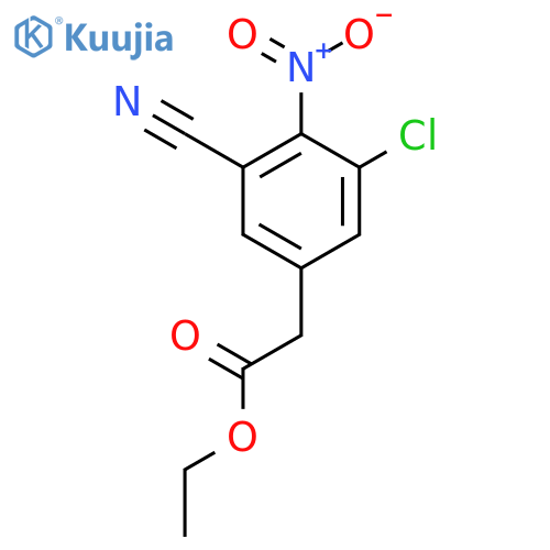 Ethyl 3-chloro-5-cyano-4-nitrophenylacetate structure