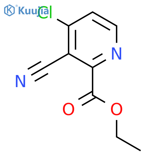 Ethyl 4-chloro-3-cyanopicolinate structure