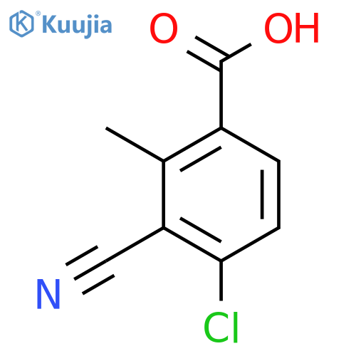 4-Chloro-3-cyano-2-methylbenzoic acid structure