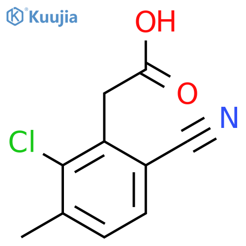 2-Chloro-6-cyano-3-methylphenylacetic acid structure