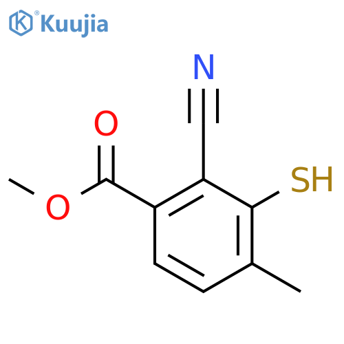 Methyl 2-cyano-3-mercapto-4-methylbenzoate structure