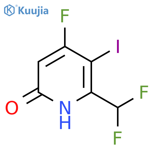 2-(Difluoromethyl)-4-fluoro-6-hydroxy-3-iodopyridine structure