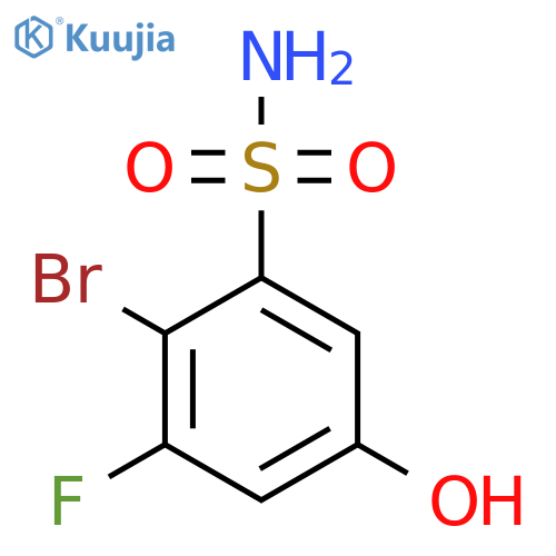 2-Bromo-3-fluoro-5-hydroxybenzenesulfonamide structure