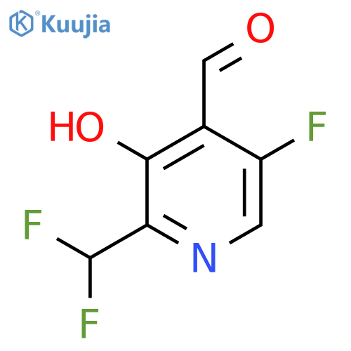 2-(Difluoromethyl)-5-fluoro-3-hydroxypyridine-4-carboxaldehyde structure