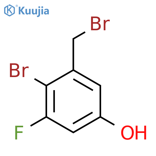 2-Bromo-3-fluoro-5-hydroxybenzyl bromide structure