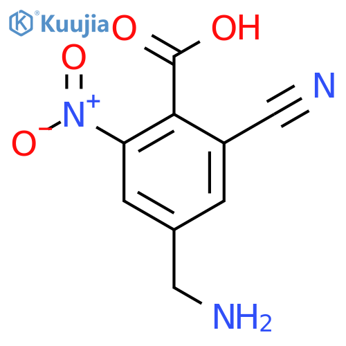 4-Aminomethyl-2-cyano-6-nitrobenzoic acid structure