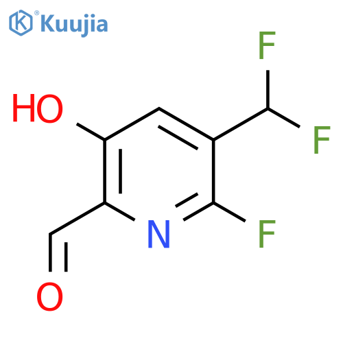 3-(Difluoromethyl)-2-fluoro-5-hydroxypyridine-6-carboxaldehyde structure