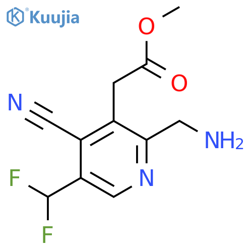 Methyl 2-(aminomethyl)-4-cyano-5-(difluoromethyl)pyridine-3-acetate structure