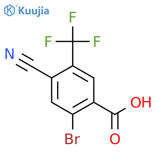 2-Bromo-4-cyano-5-(trifluoromethyl)benzoic acid structure