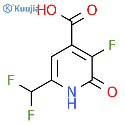 6-(Difluoromethyl)-3-fluoro-2-hydroxypyridine-4-carboxylic acid structure