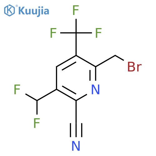 2-(Bromomethyl)-6-cyano-5-(difluoromethyl)-3-(trifluoromethyl)pyridine structure