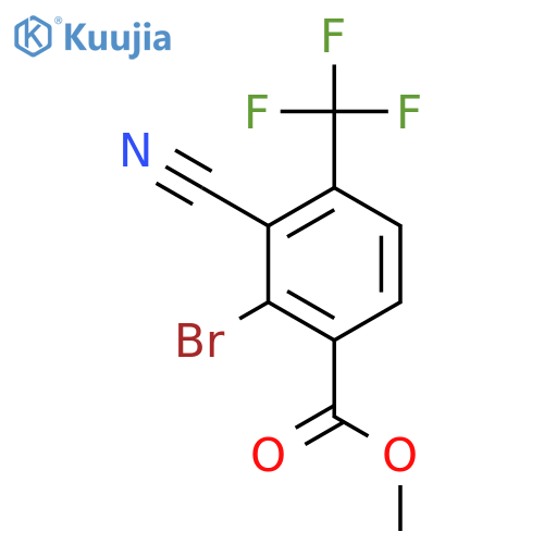 Methyl 2-bromo-3-cyano-4-(trifluoromethyl)benzoate structure