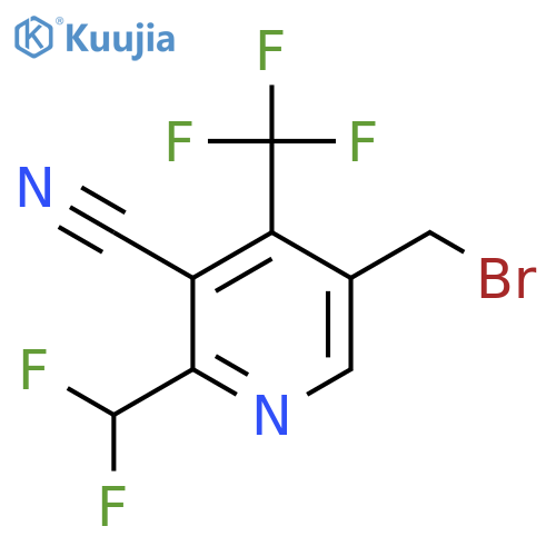 5-(Bromomethyl)-3-cyano-2-(difluoromethyl)-4-(trifluoromethyl)pyridine structure