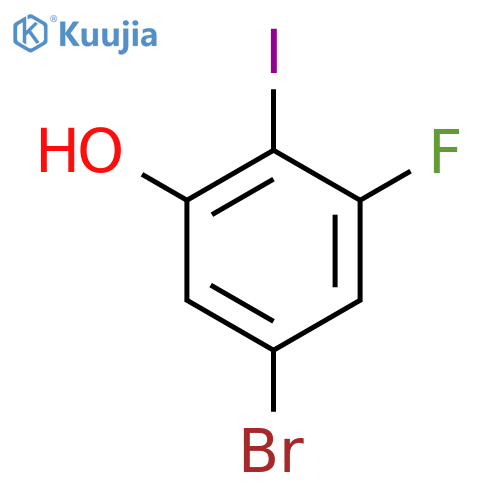 5-bromo-3-fluoro-2-iodophenol structure