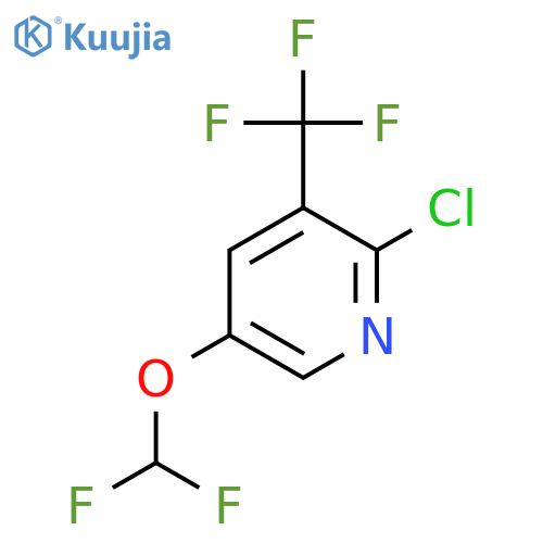 2-Chloro-5-(difluoromethoxy)-3-(trifluoromethyl)pyridine structure