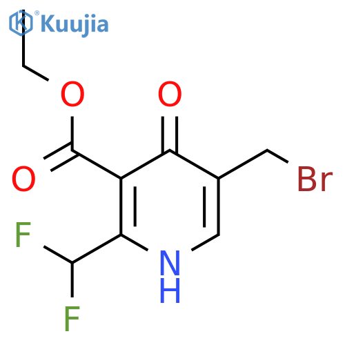 Ethyl 5-(bromomethyl)-2-(difluoromethyl)-4-hydroxypyridine-3-carboxylate structure