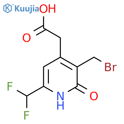 3-(Bromomethyl)-6-(difluoromethyl)-2-hydroxypyridine-4-acetic acid structure