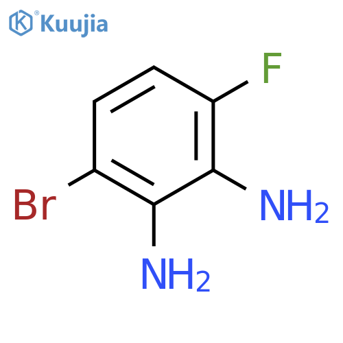 3-Bromo-6-fluorobenzene-1,2-diamine structure
