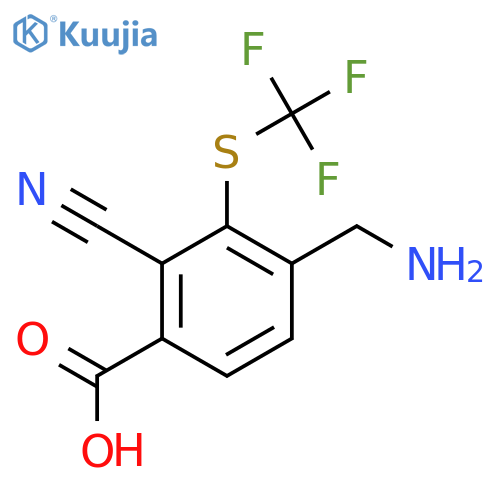 4-Aminomethyl-2-cyano-3-(trifluoromethylthio)benzoic acid structure