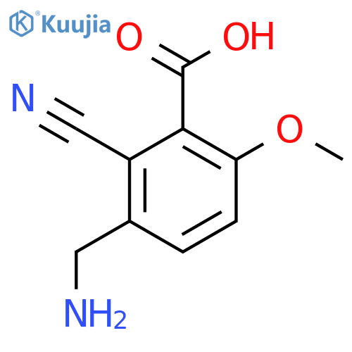 3-Aminomethyl-2-cyano-6-methoxybenzoic acid structure