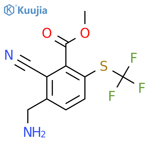 Methyl 3-aminomethyl-2-cyano-6-(trifluoromethylthio)benzoate structure