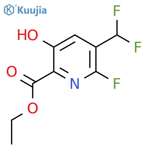 Ethyl 3-(difluoromethyl)-2-fluoro-5-hydroxypyridine-6-carboxylate structure