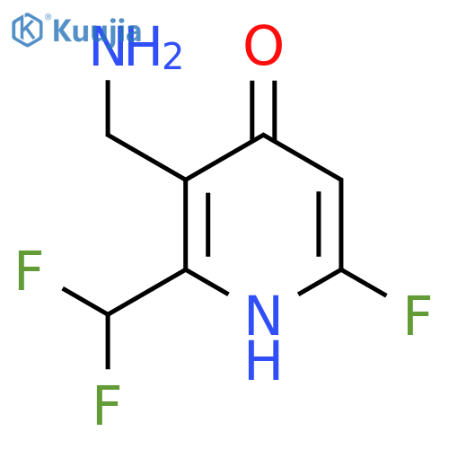 3-(Aminomethyl)-2-(difluoromethyl)-6-fluoro-4-hydroxypyridine structure