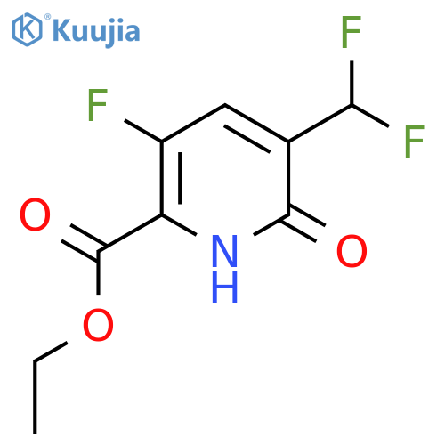 Ethyl 3-(difluoromethyl)-5-fluoro-2-hydroxypyridine-6-carboxylate structure