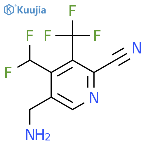 5-(Aminomethyl)-2-cyano-4-(difluoromethyl)-3-(trifluoromethyl)pyridine structure