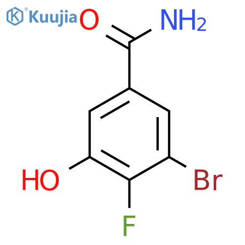 3-Bromo-4-fluoro-5-hydroxybenzamide structure
