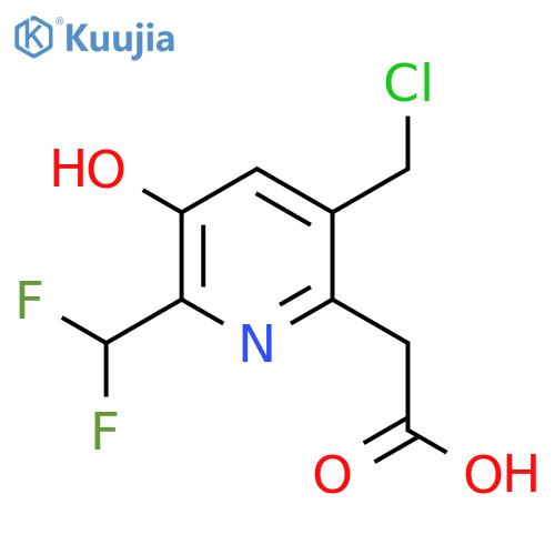 5-(Chloromethyl)-2-(difluoromethyl)-3-hydroxypyridine-6-acetic acid structure