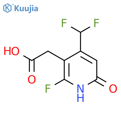 4-(Difluoromethyl)-2-fluoro-6-hydroxypyridine-3-acetic acid structure