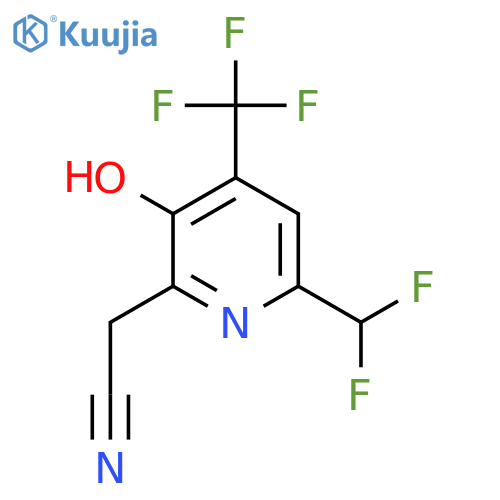 6-(Difluoromethyl)-3-hydroxy-4-(trifluoromethyl)pyridine-2-acetonitrile structure