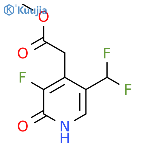 Methyl 5-(difluoromethyl)-3-fluoro-2-hydroxypyridine-4-acetate structure