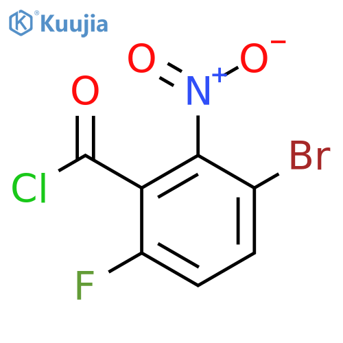 3-Bromo-6-fluoro-2-nitrobenzoyl chloride structure