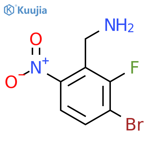 3-Bromo-2-fluoro-6-nitrobenzylamine structure