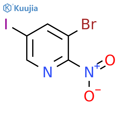 3-Bromo-5-iodo-2-nitropyridine structure
