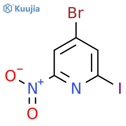 4-Bromo-2-iodo-6-nitropyridine structure