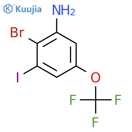 2-Bromo-3-iodo-5-(trifluoromethoxy)aniline structure
