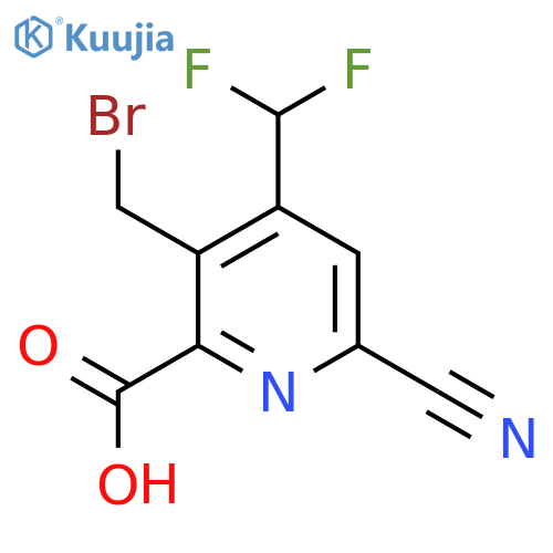 3-(Bromomethyl)-6-cyano-4-(difluoromethyl)pyridine-2-carboxylic acid structure