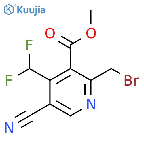 Methyl 2-(bromomethyl)-5-cyano-4-(difluoromethyl)pyridine-3-carboxylate structure