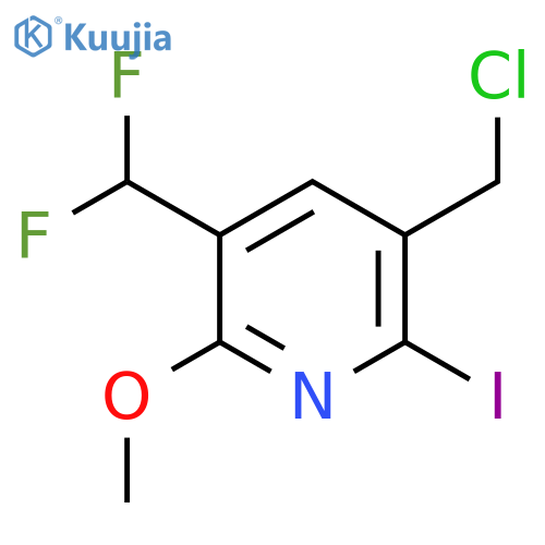 3-(Chloromethyl)-5-(difluoromethyl)-2-iodo-6-methoxypyridine structure