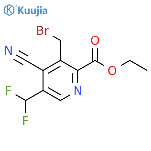 Ethyl 3-(bromomethyl)-4-cyano-5-(difluoromethyl)pyridine-2-carboxylate structure