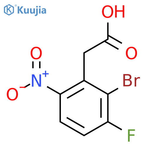 2-Bromo-3-fluoro-6-nitrophenylacetic acid structure