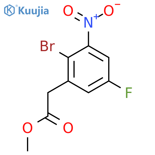 Methyl 2-bromo-5-fluoro-3-nitrophenylacetate structure