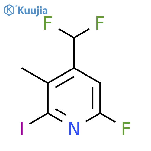 4-(Difluoromethyl)-6-fluoro-2-iodo-3-methylpyridine structure