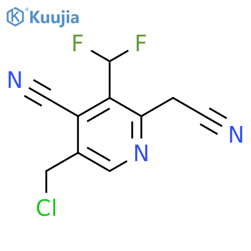 5-(Chloromethyl)-4-cyano-3-(difluoromethyl)pyridine-2-acetonitrile structure