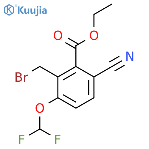 Ethyl 2-bromomethyl-6-cyano-3-(difluoromethoxy)benzoate structure